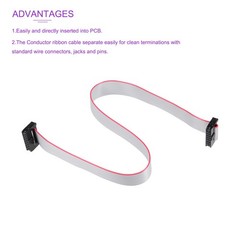 5 Pack Long 30CM 2MM Flat Ribbon Cable IDC 14 Pin Connector