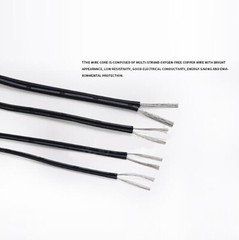 UL2648 Black/White Dual Core Parallel Stranded Cable Wire Tinned Copper 16~28AWG