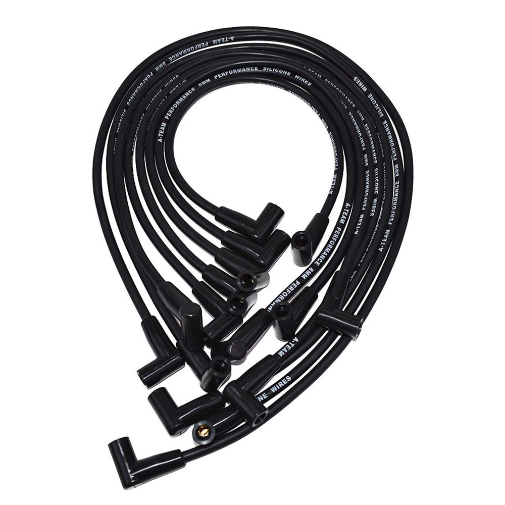 Heavy Duty Spark Plug Wires Black Cable Assembly For Hei Distributor Sbc Chevy