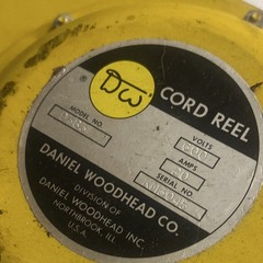 Daniel Woodhead Cord Reel Model 9565 MPN 9565 Heavy Duty Industrial Electrical