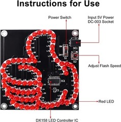 LED Light Soldering Practice Kit DIY Thumbs-Up Electronic Kits for Students