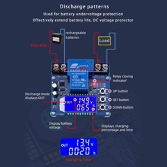 DC6-60V 30A- Storage Battery Charging Control Module Protections Board LCD-