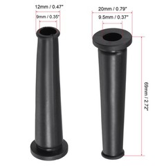 10 X 69mm Length Cord Boot Protector Cable Sleeve Hose Rubber Black