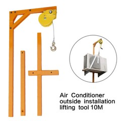 Manual Winch Hoist Lifting Tool Crane for Outside Air Conditioner Installation