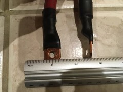 Six 1/0 AWG 0 Gauge Copper Battery Cable (14″) & Copper Lugs – Solar/Inverter