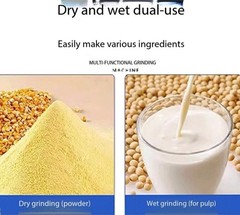Corn Crusher for Home Use 220V Dry/Wet Dual-Use Feed Grinder for Livestock