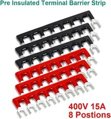 12pcs Terminal Block Strip 6 Sets 8 Position 600V 15A Screw Terminal Barrier