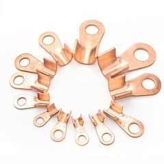 3A-1000A Open Barrel Copper Lugs Ring Terminal Crimp Battery Cable Connector OFC
