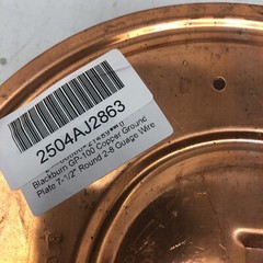 Blackburn GP-100 Copper Ground Plate 7-1/2″ Round 2-8 Guage Wire