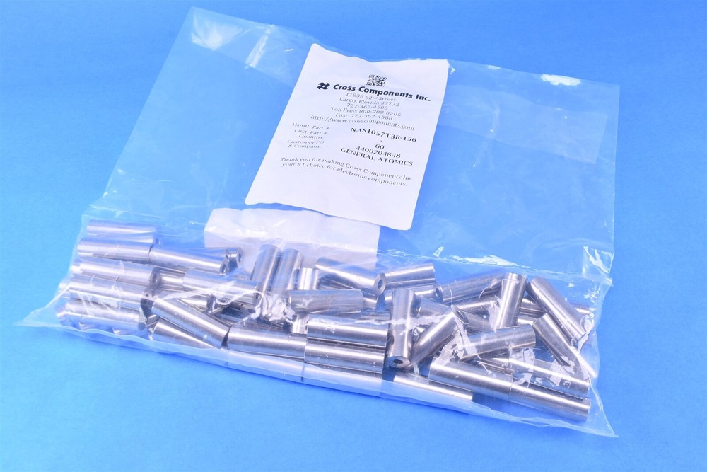 60 Aerospace Spacer Sleeve 1/2″ 0.195 X 0.510 X 1.56 Stainless Steel NAS1057 Spa