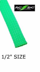 25 FT 1/2″ NEON Green Expandable Wire Cable Sleeving Sheathing Braided Loom USA