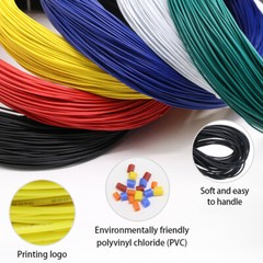 UL1007 16 AWG-30 AWG 12 Colors Flexible Electronic Wire Stranded Cable 300 Volt