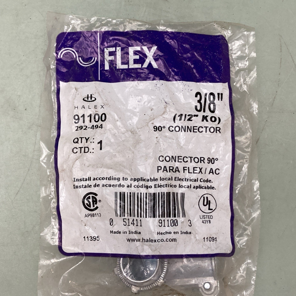 QTY 4 New Genuine Halex 91100 3/8″ 90° Connector