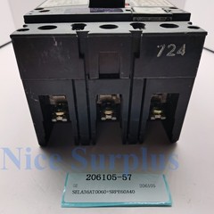 GE Circuit Breaker SELA36AT0060 with SRPE60A40 #206105-57