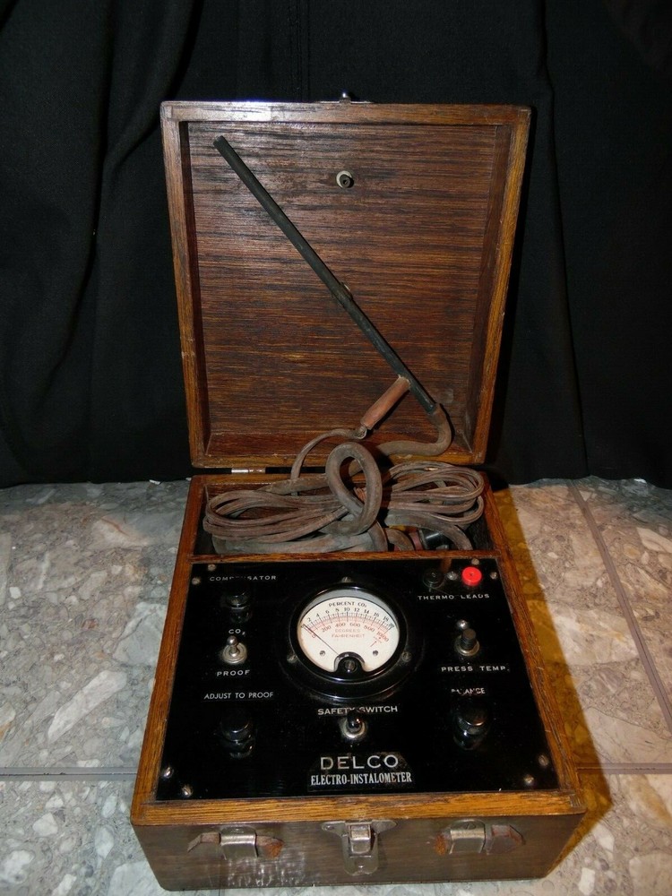 Very Rare Vintage Delco Electro Instalometer M9723 WM Hebler Co NJ CO2 1930s