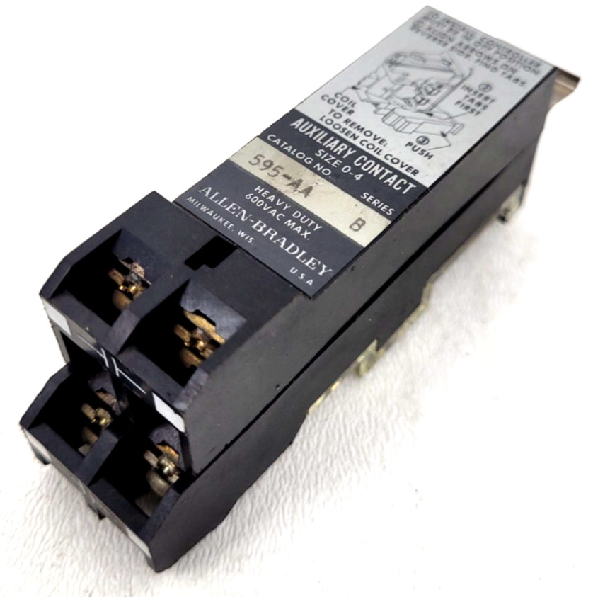 595-AA Allen-Bradley Auxiliary Contact Size 0-4 Contactor – Next Day Option