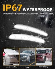 4 PCS LED Side Marker Light Kits for 300 2015-2024, Full LED Strip White Front