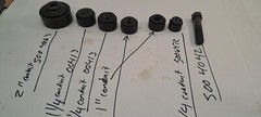 GreenLee Knock out lot , 1 ea 5004063 2 inch , 2 ea 500413 1 1/4 ” 2 ea , +++