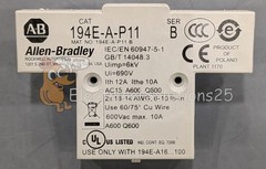 New Allen Bradley 194E-A-P11 Aux Contact Block 1NO/1NC – Base Mount – Free Ship