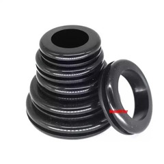 Black Blanking Wiring Grommets Rubber Open Grommet Blind Cable Hole 5mm 6mm-28mm