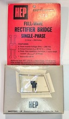 Full-Wave Single Phase Bridge Rectifier, 1.0 Amp 200 Volts Motorola HEP176
