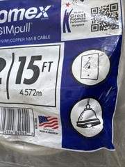 NEW Southwire Romex SimPull 15 ft. 14/2 Indoor Wire/Copper NM-B Cable