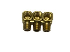 (3) NOS Parker 1/2” MNPT x 1/2” FNPT 90° Brass Street Elbow 2202P-8-8