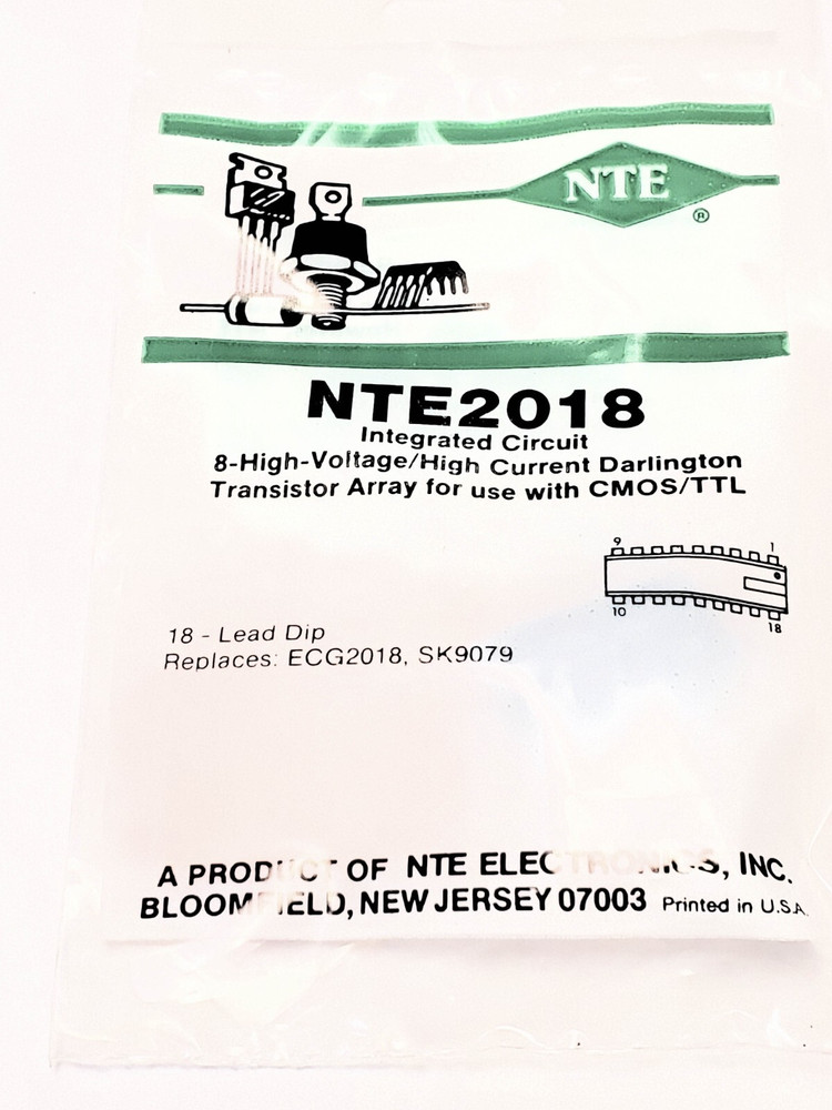 NTE2018 “Original” NTE IC 18P DIP AKA ULN2803 1 pc