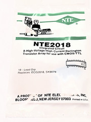 NTE2018 “Original” NTE IC 18P DIP AKA ULN2803 1 pc