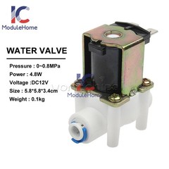 DC12V 24V 1/4 ” NC Electric Solenoid Valve Magnetic Water Air Inlet Flow Switch