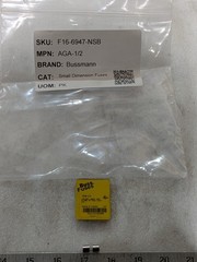 Bussmann AGA-1/2 Fast-Acting Glass Fuse 1/2A 250V Pack of 5 Electronic