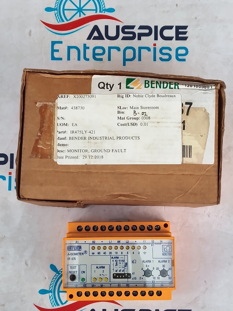 BENDER IR475LY-421 INSULATION MONITORING DEVICE