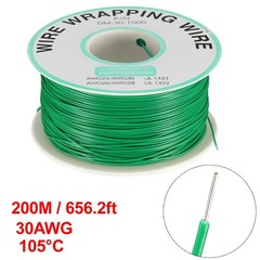 Wrapping Wire Tin Plated Copper Wire P/N DM-30-1000 30 AWG 200M Length Green