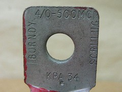 Burndy Kpa34 Mechanical Conn,500 Kcmil To 4/0 Awg