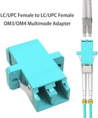 12pcs Fiber Optic Cable Adapter Coupler OM3 Multimode Duplex LC/UPC Female LC