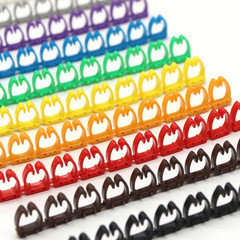 Wire Number Tube Cable Marker, 0.2 X 0.2In Colorful Clip on Wire Marker