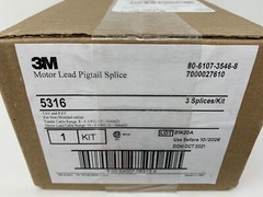3M 5316 Motor Lead Pigtail Splice 5-8kV Non-Shielded 8-4AWG Feeder 3/Kit