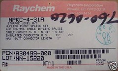 Raychem NPKC-4-31A Splice Kit Shrink Tube