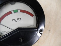 Vintage Weston Model 2531 Analog Panel Meter TEST Gauge FS 50 uA DC Round 3-Hole
