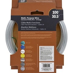 Hillman 122065 Galvanized Solid Wire 14 Gauge 100 Ft Coil