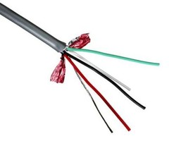 50ft – 22awg/4c 4 conductor Double-Shield Stranded Wire Cable – Gray – NEW