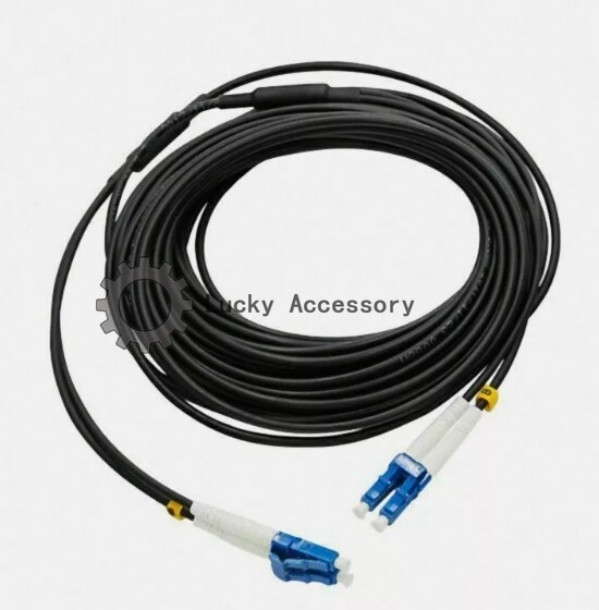 200M Black Armored Fiber Cable Duplex Fiber LC-LC UPC SM 9/125 Optic Patch Cord