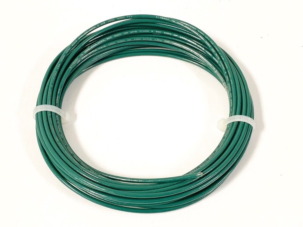 16 GAUGE TFFN TEWN WIRE GREEN 50′ FEET 600V COPPER STRANDED GROUND WIRE