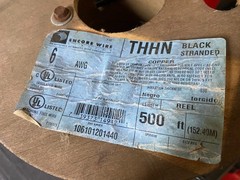 Over 50 feet 6 Gauge AWG THHN Black Stranded Copper Wire 50′ Length Remnant