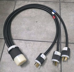 L21-30 to 3x Edison Female 15A 125v Splitter Power Cable 12/3 300V