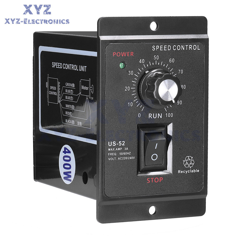 US52 400W AC Motor Speed Controller Unit Speed Pinpoint Regulator 220V 50Hz 60Hz