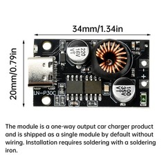 5/10pcs DC10-30V 30W Power Fast Charging Module Car Charger Type-C PD 3.0 QC 3.0