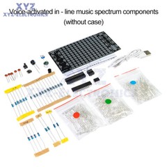 LED Music Spectrum Kit Voice Control Dynamic Dot Matrix Spectrum Screen DIY 5V