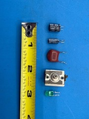 Assorted Vintage Electronic Components Capacitors LED Trimmer Parts Lot RE