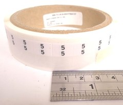 Brady Vinyl Self-Laminating Solid Numbers Wire Markers #5 (Lot of 1500, 3 Rolls